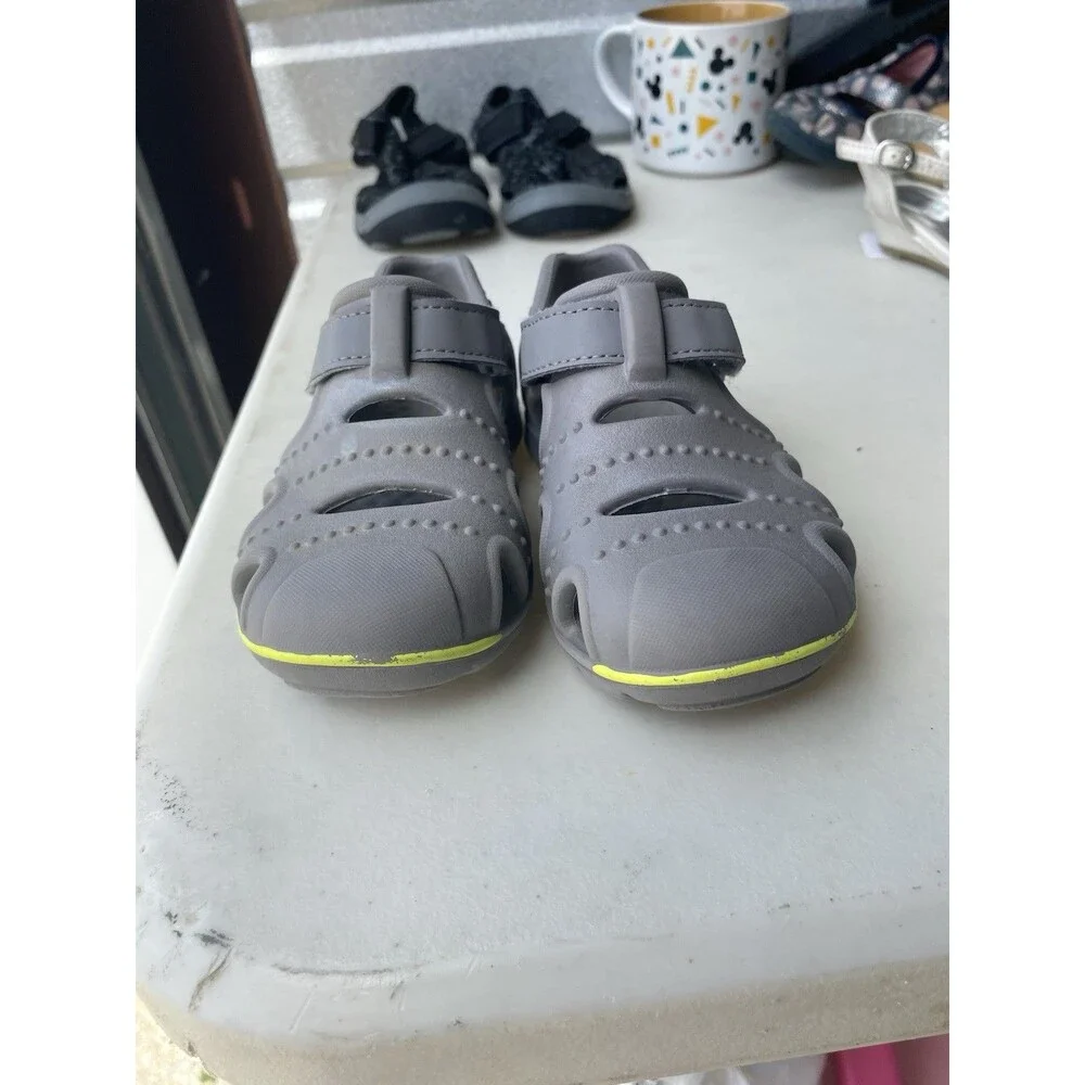Surprize By Stride Rite Fargo Boys Water Shoes Sandals Size 8 Gray Closed Toe